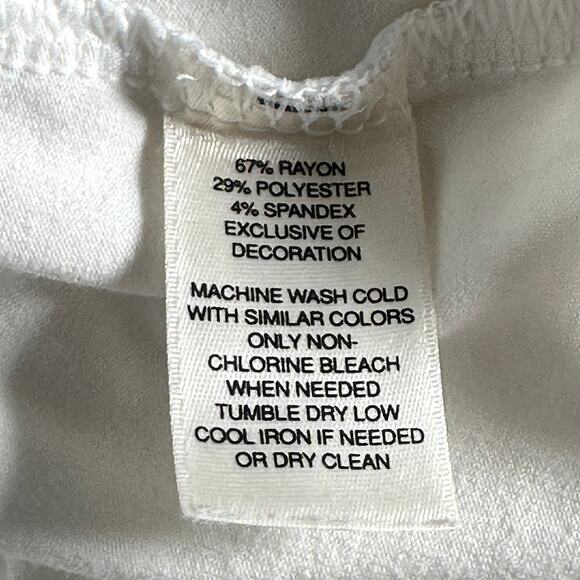 WHBM Women's Ivory Embellished Neckline Tank Tops Size Small Beaded Party Blouse - Picture 6 of 6